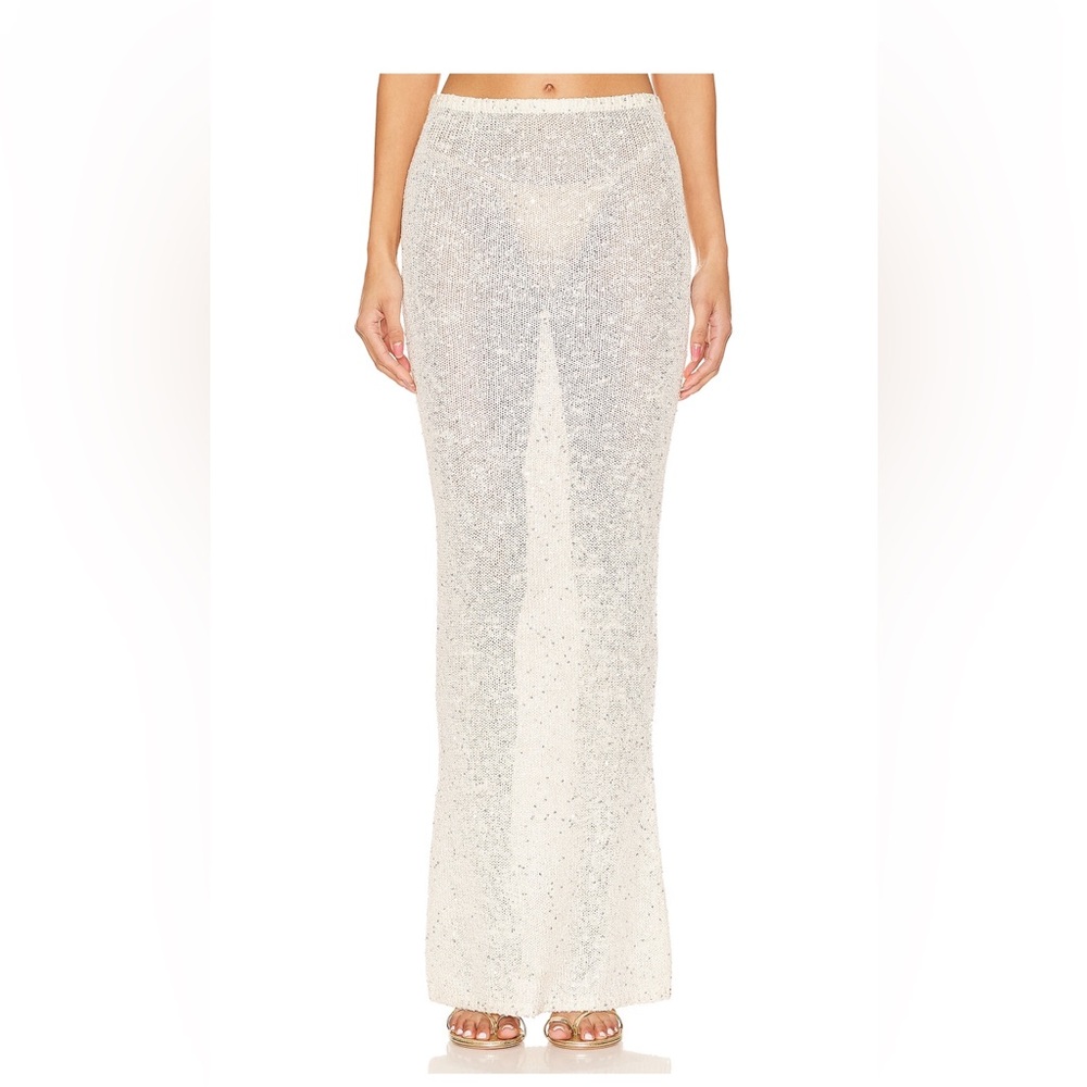 Asta Resort - Carolina Skirt in Ivory Sequin